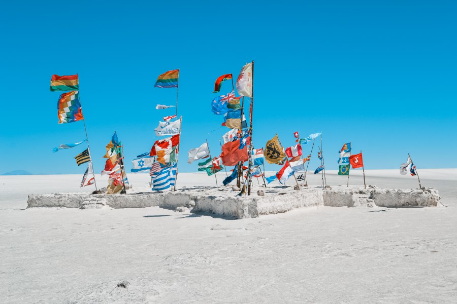 Vlaggetjes in Uyuni Bolivia
