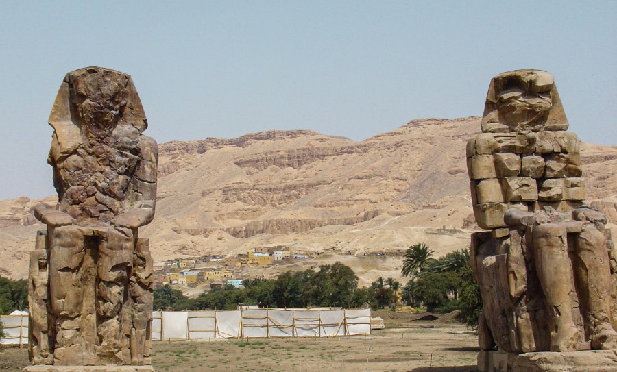 De kolossen van Memnon - Egypte Reiskick Luxor